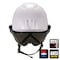 Ergodyne Anti-Fog Smoke Lens White Class E Safety Helmet with Visor 8974V - alternate 4